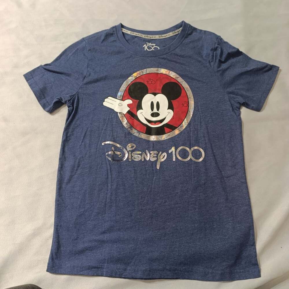 Disney 100 Mickey Mouse T-Shirt Size XL 14/16 Blue